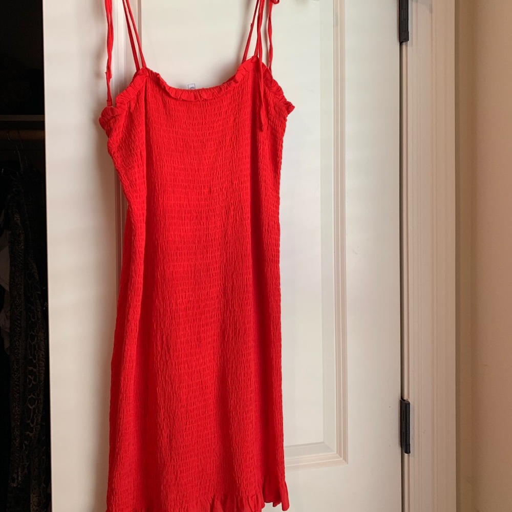Kylie & Kendall Smocked Red Dress